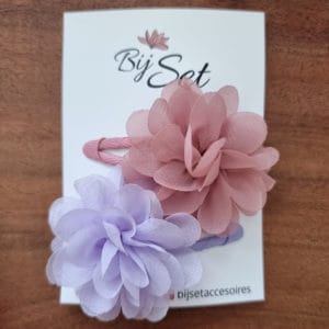 Set bloem paars/oud roze