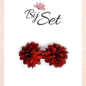 rode bloemen haarknipje baby