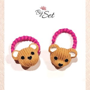 Beren haarelastiekjes set per 2