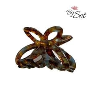 Dames haarknip Bruin gevlekt