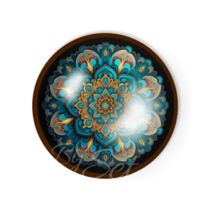 Broche mandala blauw