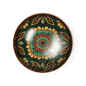 Retro mandala broche