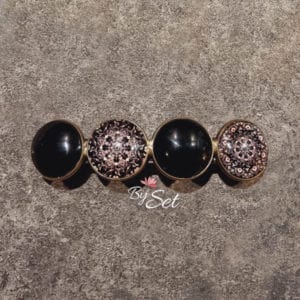 haarknip dames zwart haaraccessoires haarklem met stenen