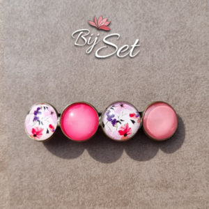 haarknip bloemen paars