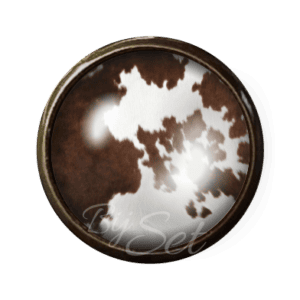 kleding accessoire broche koeienprint