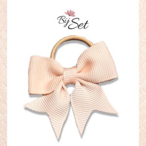 meisjes haarelastiek met strik roze