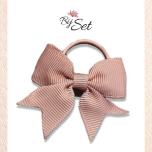 meisjes haarelastiek met strik roze