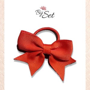 meisjes haarelastiek met strik rood