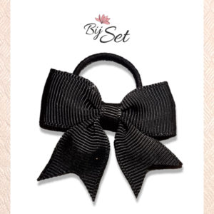 meisjes haarelastiek met strik zwart