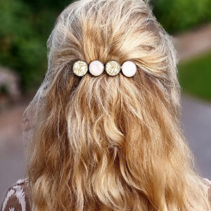 Haarknip met neutrale stenen, bruiloft