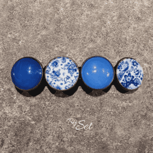 haarknip voor dik en dun haar, uniek design, delfts blauw