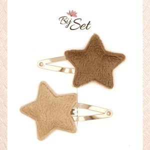 haarspeldjes met een zachte ster in creme