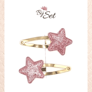 haarknipje met roze glitter ster meisjes kerst