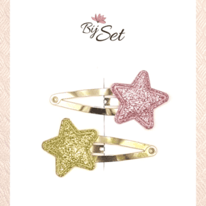 haarknipje met roze glitter ster meisjes kerst
