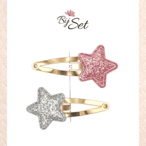 haarknipje met roze glitter ster meisjes kerst