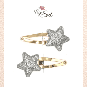 haarknipje met zilver glitter ster meisjes kerst