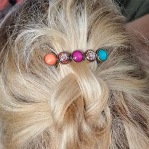 haarknip met 5 unieke stenen, een haarsieraad