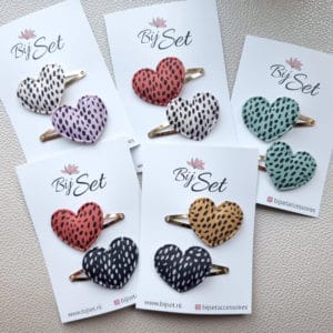 Kleine haarknipjes met hart