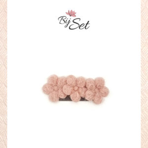 roze bloemen op een antislip haarknipje voor baby's of dun haar