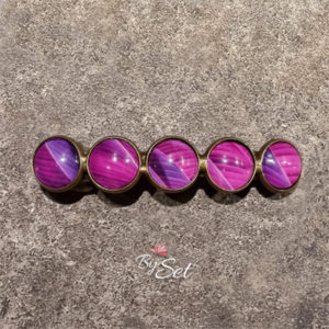 Dames haarknip in de kleuren roze paars