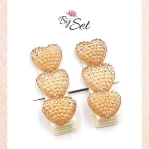 haarknipjes met gouden hartjes, alligator knipjes kind