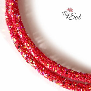 Haarband rood met glitters meisje kerst