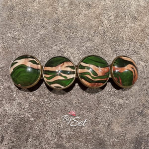 Grote haarknip voor dik of veel haar, in de kleuren groen