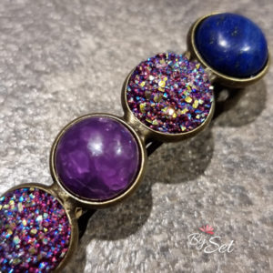 paarse glitter haarclip voor dun en dik haar