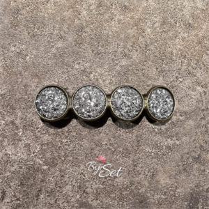 zilver glitter haarclip voor dun en dik haar