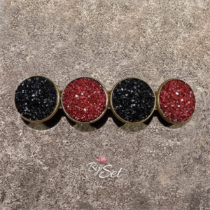 kerst glitter haarclip dames dik en dun haar cabochon