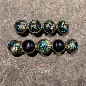 kerst glitter haarclip dames dik en dun haar cabochon