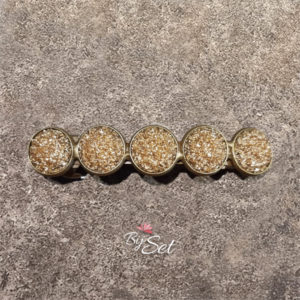 glitter haarknip met goud accenten, voor dun en dik haar