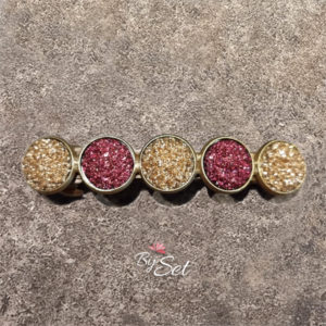 kerst glitter rood goud haarclip dames dik en dun haar cabochon