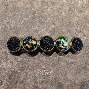 kerst glitters zwart knip dames dik en dun haar cabochon