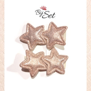 meisjes knipje met roze sterren, alligator haaknipje