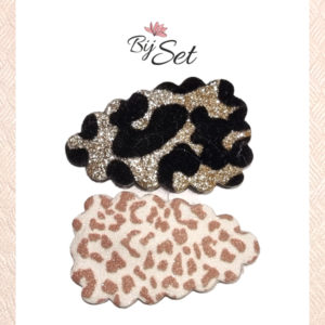 kerst haarknipjes met glitters meisjes knipjes