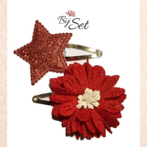 kerst haarknipjes met glitters meisjes knipjes