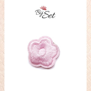 roze bloem op antislip knipje voor baby's of fijne haartjes