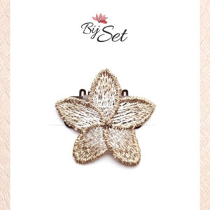 baby haarknipje met anti slip functie en gouden bloem