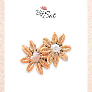 haarknipje voor dun haar, geschikt voor baby's met zalm kleurig bloemen