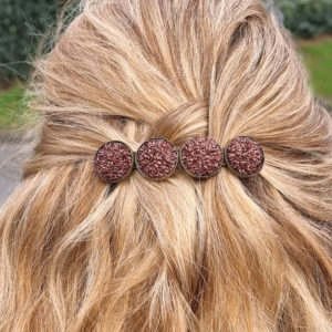 rood bruine glitter haarknip