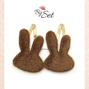 haarknipje voor pasen met bruine konijnen