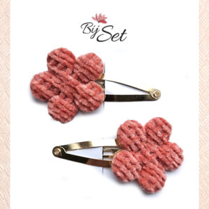 meisjes haarknipje met roze bloemen