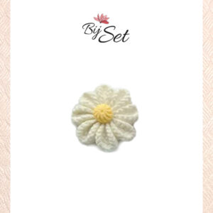 haar elastiekje met witte bloem