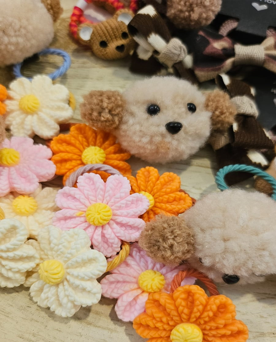 kinder haarelastiekjes met leuke accessoire