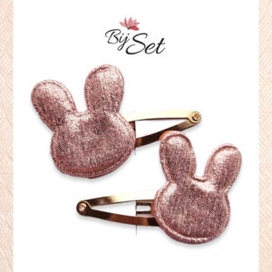 haarknipjes voor meisjes, pasen. Met roze konijnen hoofdjes