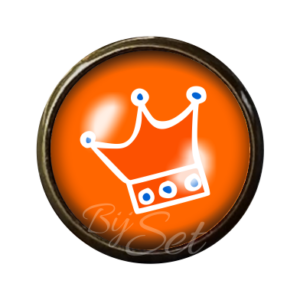 Koningsdag broche, oranje hart, Nederlandse vlag