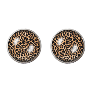 handgemaakte oorbellen met panter print