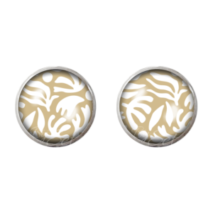 unieke oorbellen met glas stenen, rvs, zilver