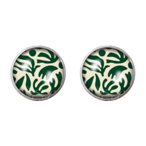 unieke handgemaakte oorbel groen